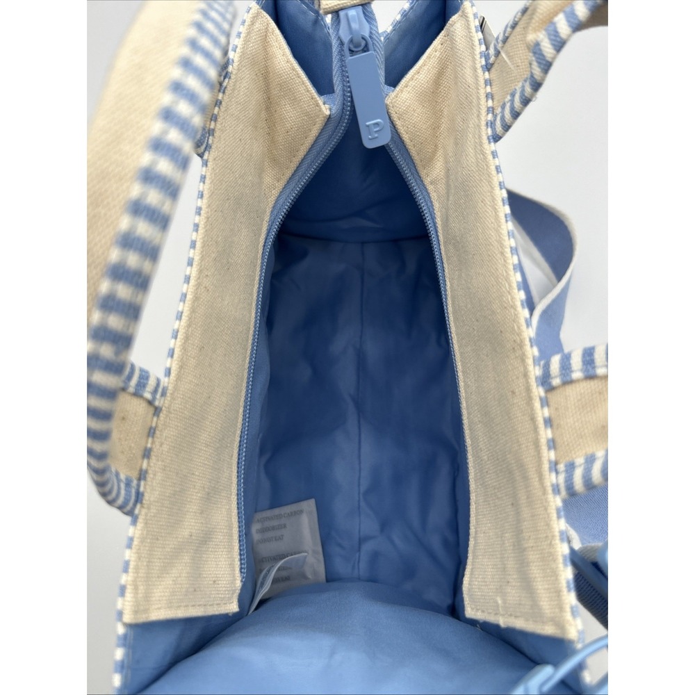 Victoria's Secret PINK Small Canvas Tote Crossbody Strap Light Blue NEW - Picture 8 of 9